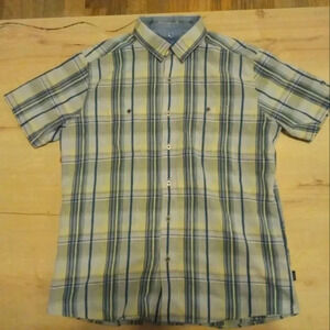 KUHL Born In The Mountains S/S Plaid Button Down Size Large